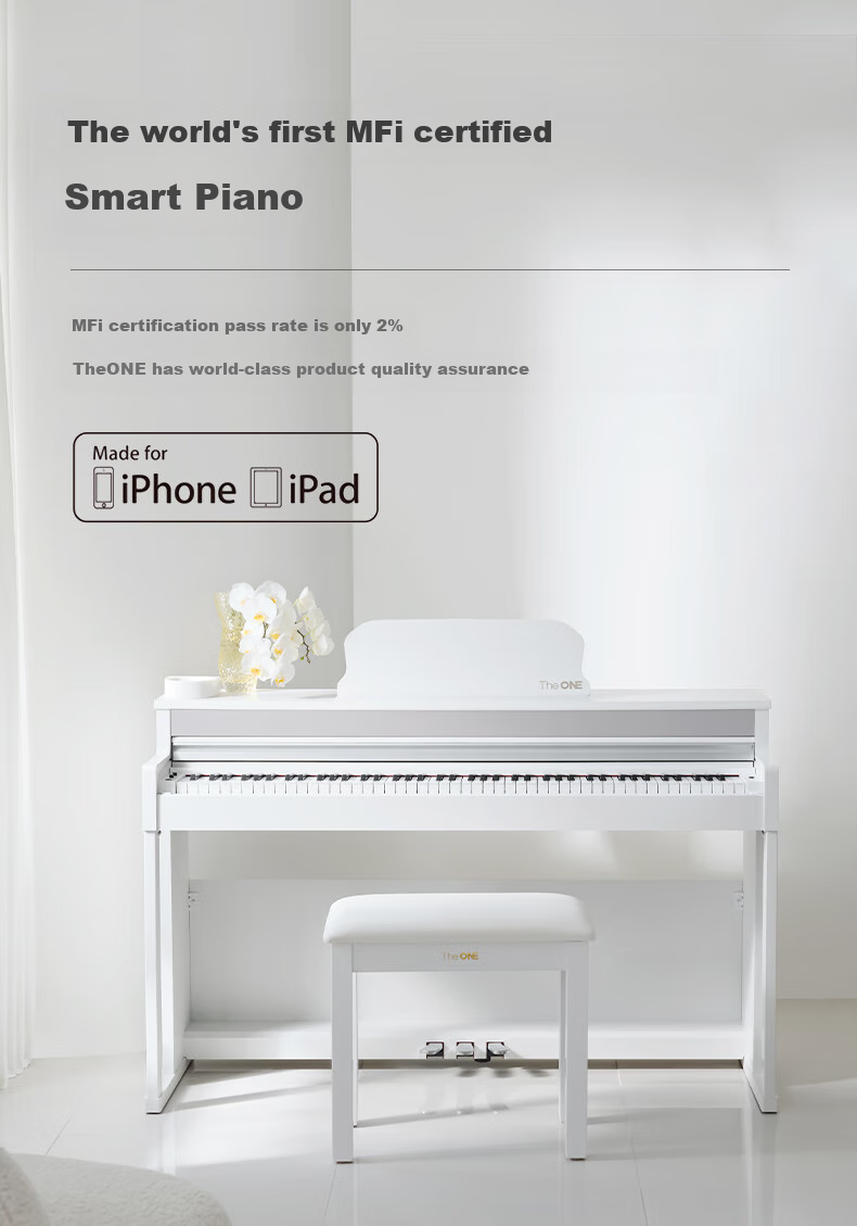 The ONE Langlang Endorsed Digital Piano with 88 Weighted Keys, Upright Design for Adults And Children Beginners, Smart Digital Piano TOP2 Deep Brow 13