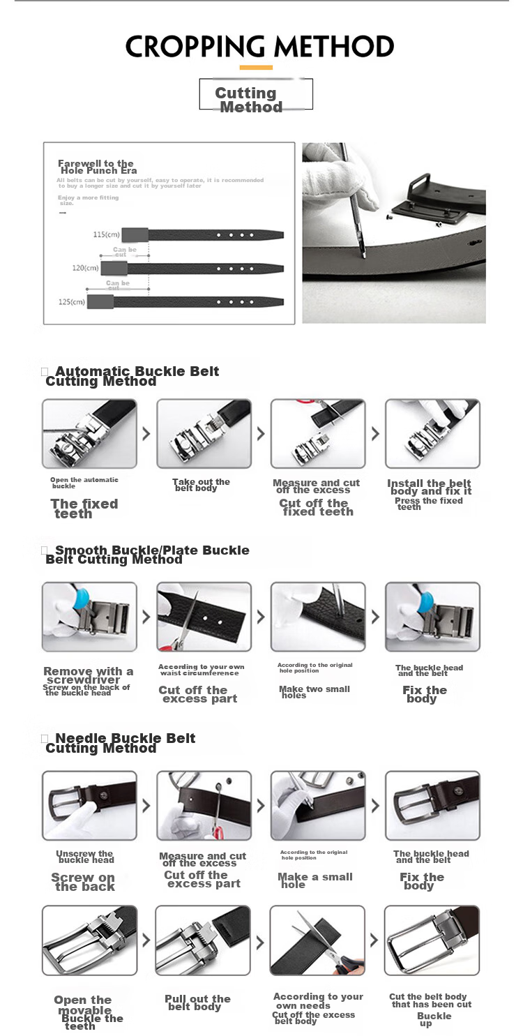CROCODILE Men's Belt, Top-Grain Leather, Youth Fashion Soft Pin Buckle Belt, Casual Waistband 11468, Gift for Boyfriend 15