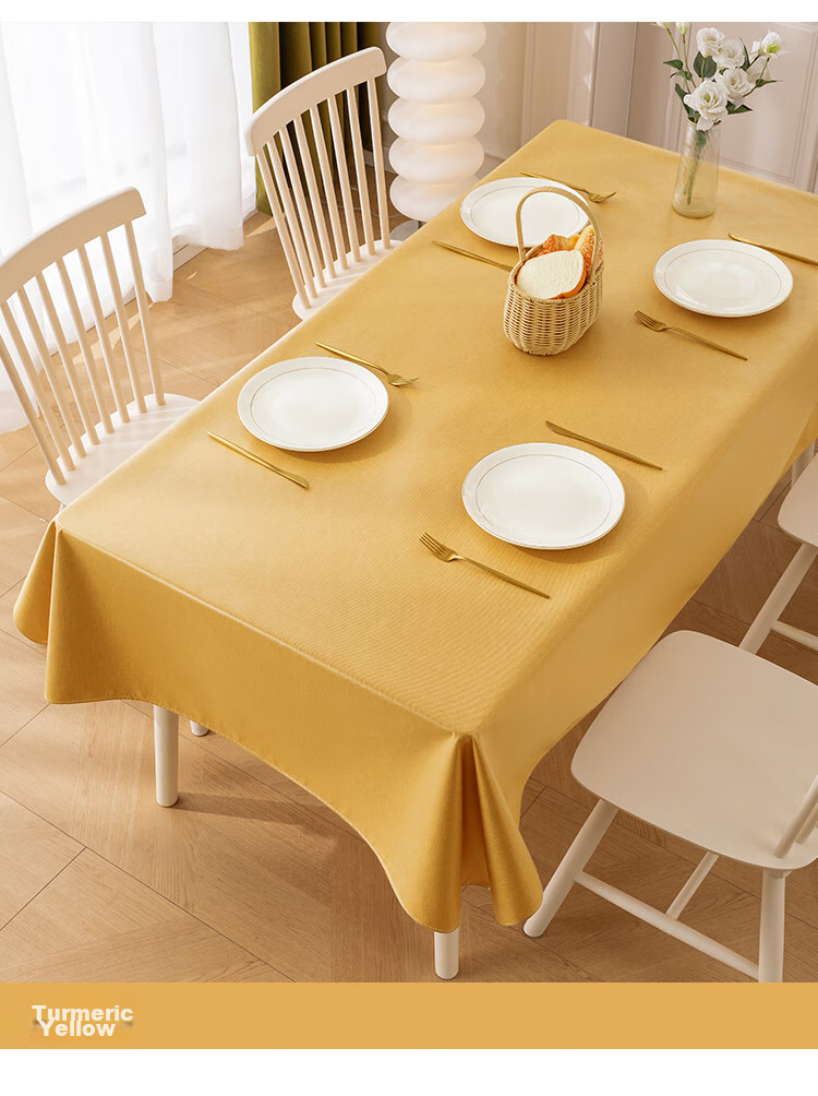 JD Original Large White Tablecloth, Waterproof And Oil-Resistant, Washable Fabric Table Cover, Thickened Table Mat for Dining Table And Coffee Table, 137x180cm 23