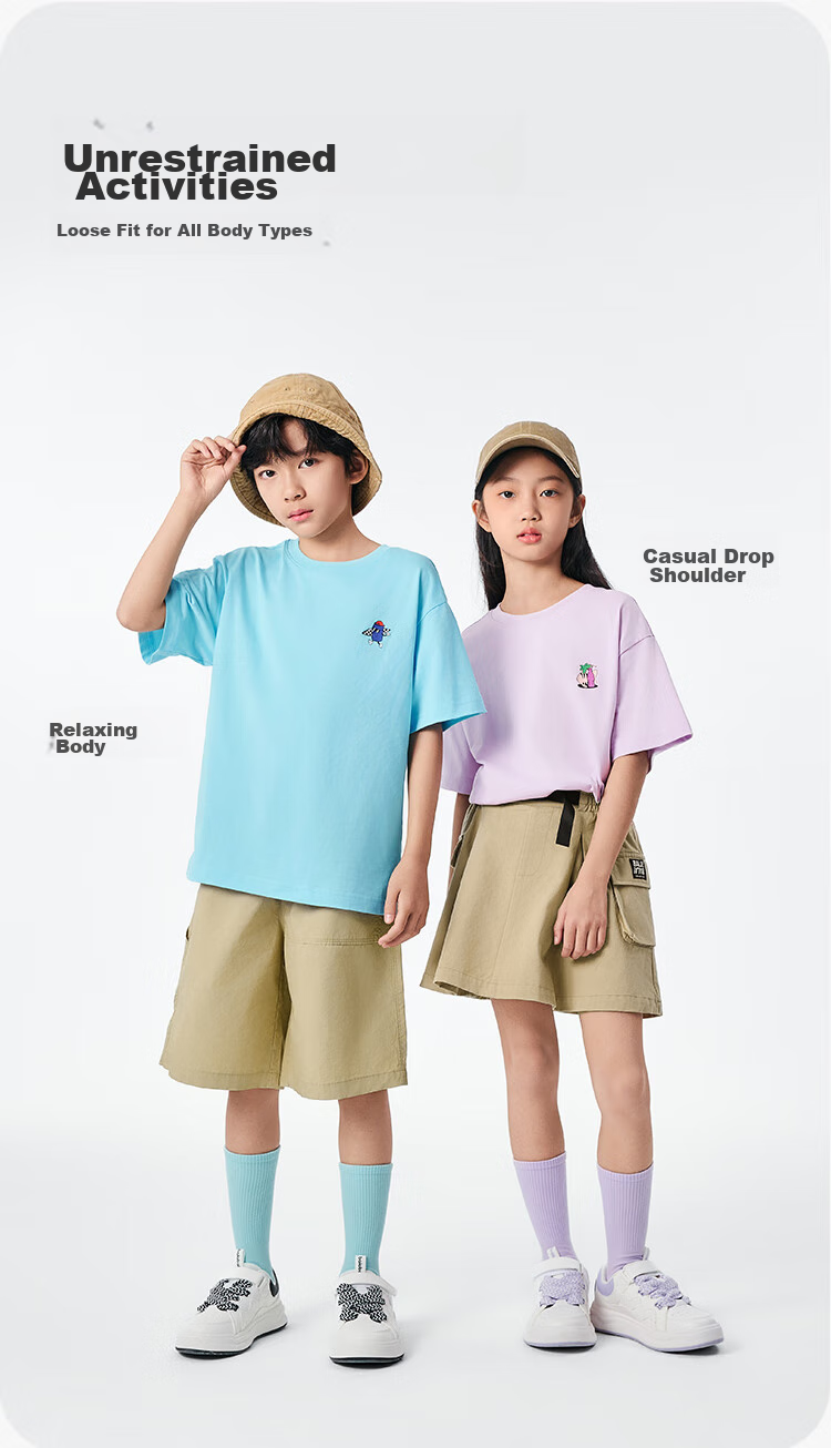 BALABALA Children's Clothing, Boys' T-Shirt Short Sleeve Summer Wear, Pure Cotton Girls' Top for Toddlers And Older Childre 2