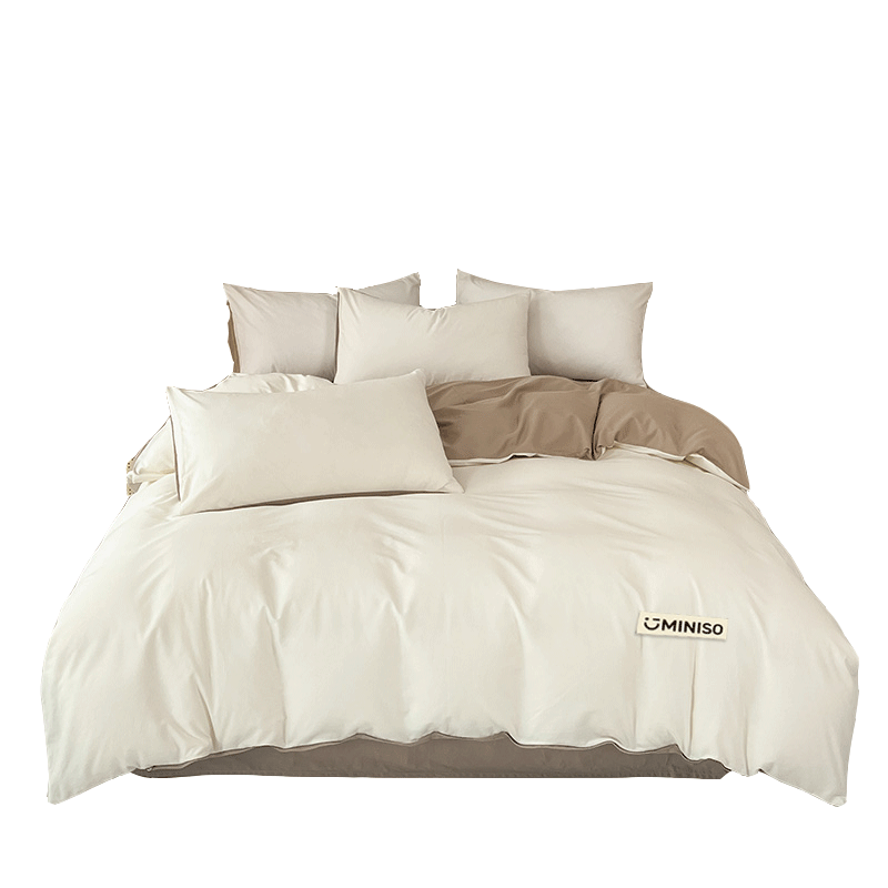 MINISO , 100% Pure Cotton Four-Piece Bedding Set, All-Cotton Bed Sheet And Duvet Cover, 200*230cm, for 1.5/1.8 Meter Bed