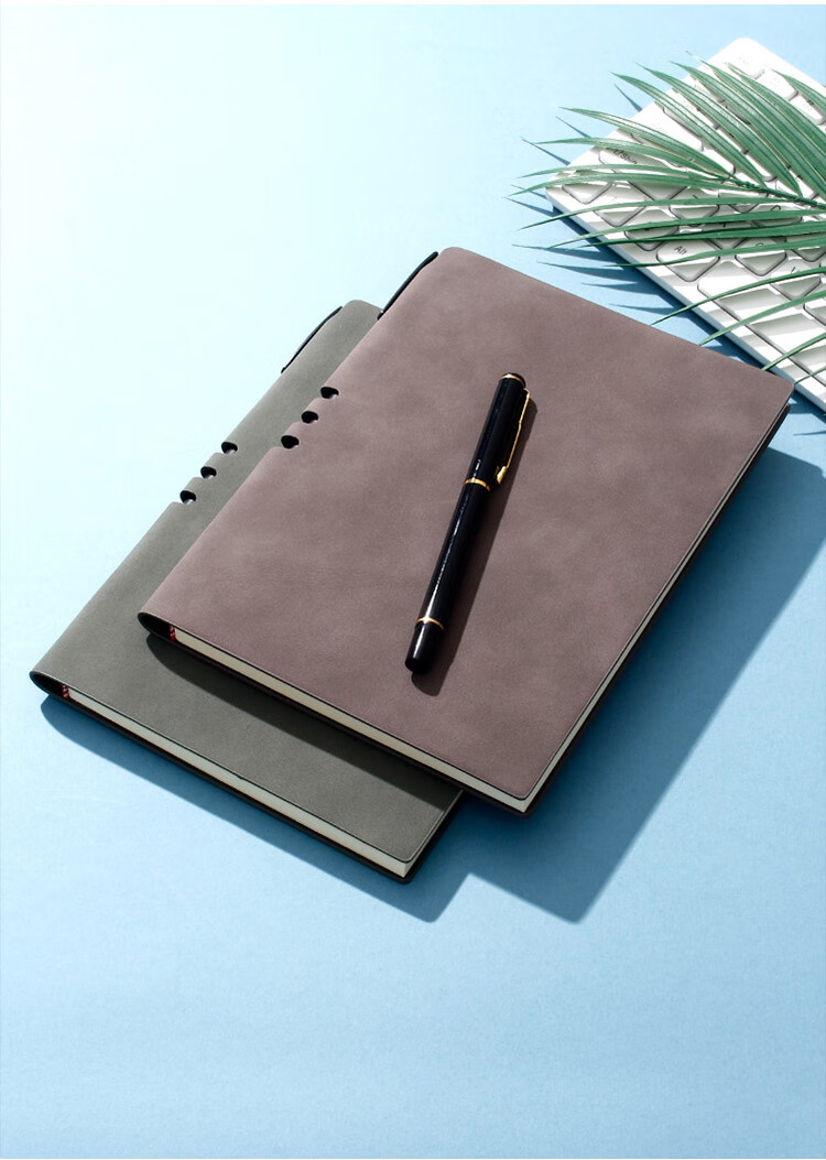 Xutong Notebook A5 Vintage Sheepskin Soft Leather Cover Journal Business Office Work Meeting Record Book Simple College Student Literary Journal Thick Diary with Customizable Logo Printing 2