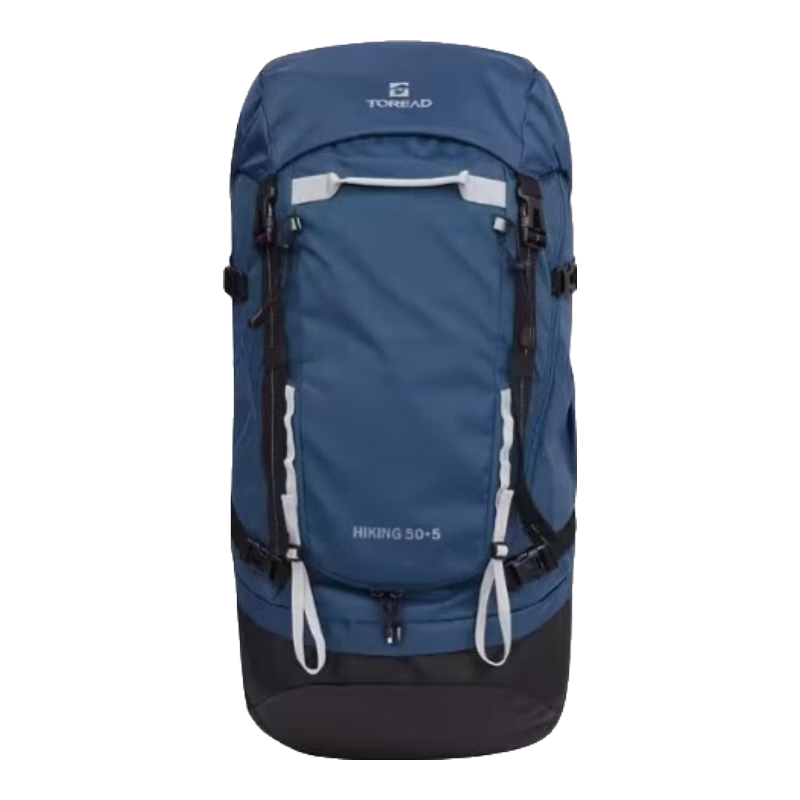 TOREAD Hiking Backpack, Outdoor Professional Trekking Lightweight Backpack, 50L Large Capacity Waterproof Travel Bag, Iron Blue Gray Black Color