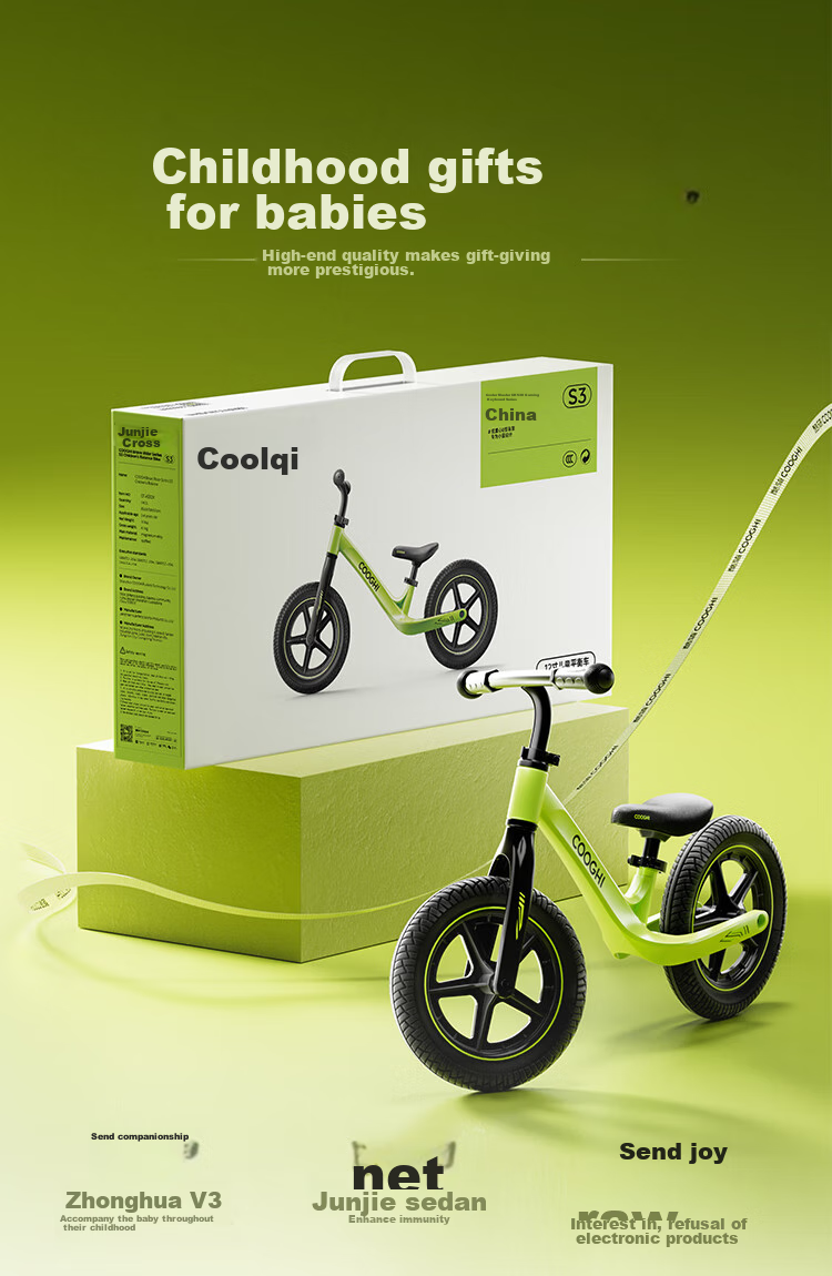 COOGHI Children's Balance Bike for Ages 1-5, Toddler Scooter, 10-Inch Lightweight Frame, Beginner S2 Yingxia Pink, Kuqi 2