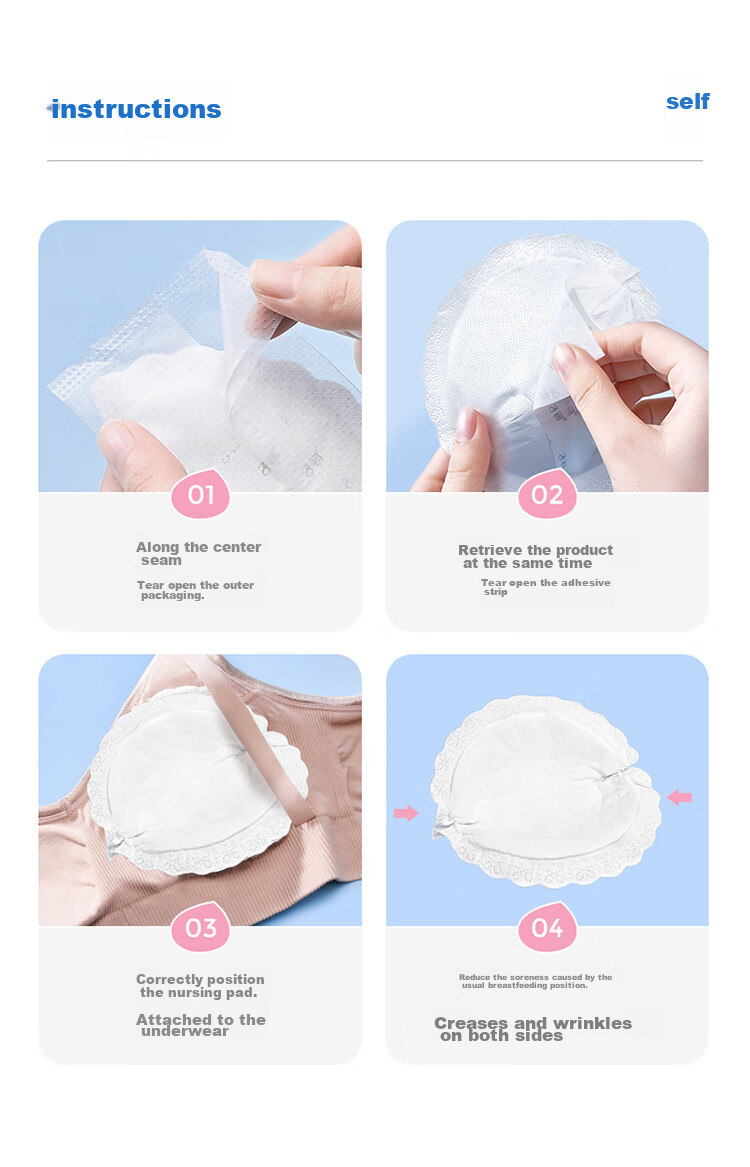 Matern'ella Disposable Breast Pads, Ultra-Thin, for Nursing Mothers, Anti-Spill, Breathable, 100 Pieces 17