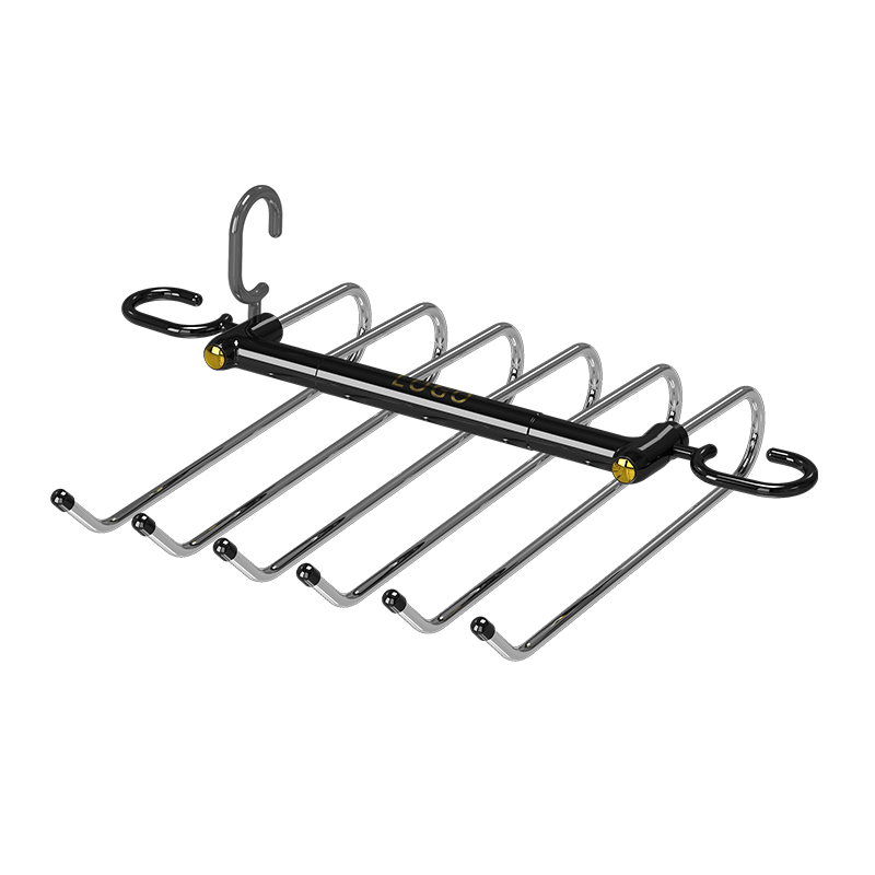 YOUQIN Foldable Multifunctional Pants Hanger, Clothes Rack for Home Use, Storage Organizer with Built-In Pants Hanger, Specialized Multi-Layer Wardrobe Extendable Hanger