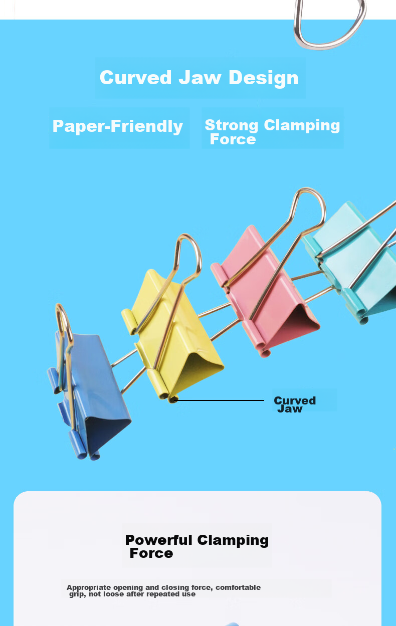 M&G Stationery Popular Product, 50 Metal Clips for Paper Pushers And Paper Clamps, Refill Pack of 50, ABS916A8 5