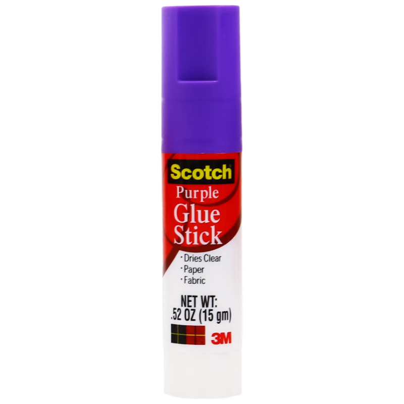 3M Glue Stick, Solid Glue/solid Glue Stick/solid Glue Water, Siga PVP Office Supplies, Purple Color-Changing Glue Stick, 1 Piece, 6115