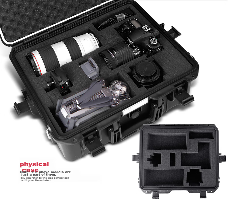EIRMAI R201 Compatible with DJI AIR3/3S And Mavic 3 Pro Camera Safety Case, Multifunctional Storage Accessory Bag, Drone Handheld Case, Shoulder Bag, Sand Color 9