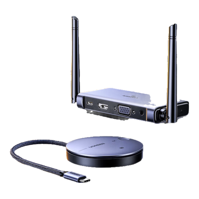 UGREEN Type-C Wireless Screen Mirroring Device, 4K HD HDMI Screen Mirroring Adapter, Compatible with Smartphones, Laptops, Desktop Computers, for Connecting to TV Projectors, Point-To 50-Meter Transmission Device 25375