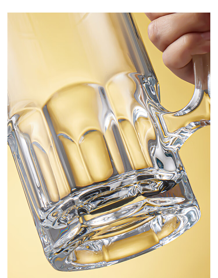 Baijie Beer Mug Creative High-Quality Glass Whiskey Cup Juice Beverage Water Cup 500ml 12