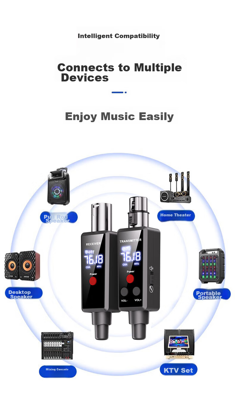 SAST K22 Microphone Wired to Wireless Dynamic Microphone, Capacitor Tuned Transmitter And Receiver for Musical Instruments And Audio Equipment, Wired to Wireless Transmitter And Receiver 9