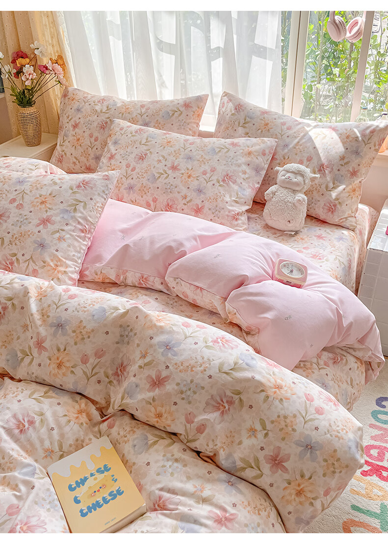 MUJI 100% Cotton Duvet Cover Single Student Dormitory Bedding 150x200cm 3