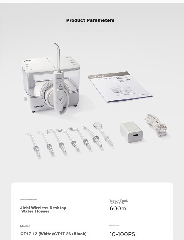 WaterPik [Premium Wireless Flagship] Medical-Grade Oral Irrigator, Mini Magic Box GT17, Pearl White, Family-Friendly Desktop Water Flosser, Birthday Gift 17