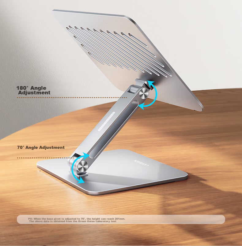 UGREEN Laptop Stand, Computer Desk Stand, Cooling Rack, Vertical Adjustable Height Riser, Aluminum Alloy Bracket, Compatible with Apple Macbook, Huawei, Lenovo Legion, Xiaoxi 6