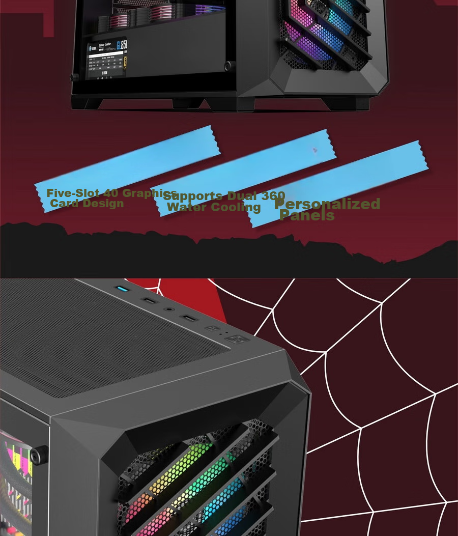 GALAX Voyager Gaming Office Desktop Computer Case (M-ATX Motherboard/Full Mesh Panel/Supports 360mm Water Cooling/Compatible with Long Graphics Cards/11 Fan Slots) 5