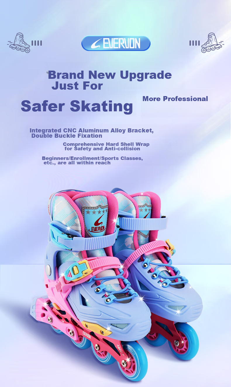 EVERVON Roller Skates for Adults And Children, Inline Skates MQ2 with Helmet And Protective Gear, Purple, Size L, Suitable for Shoe Sizes 39-42 3