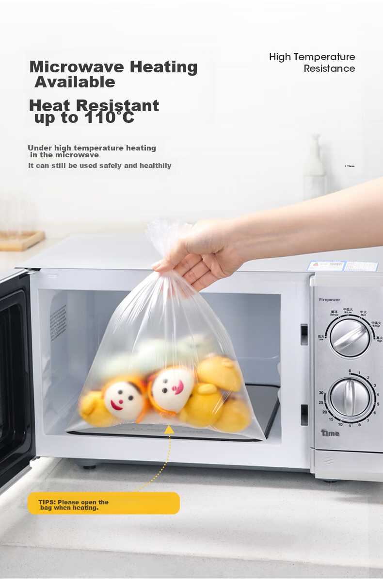 MARYYA Food-Grade Plastic Storage Bags, 300 Count, Large Size 35*25cm, Thickened, for Kitchen And Refrigerator Use, Food Packaging And Organizatio 9