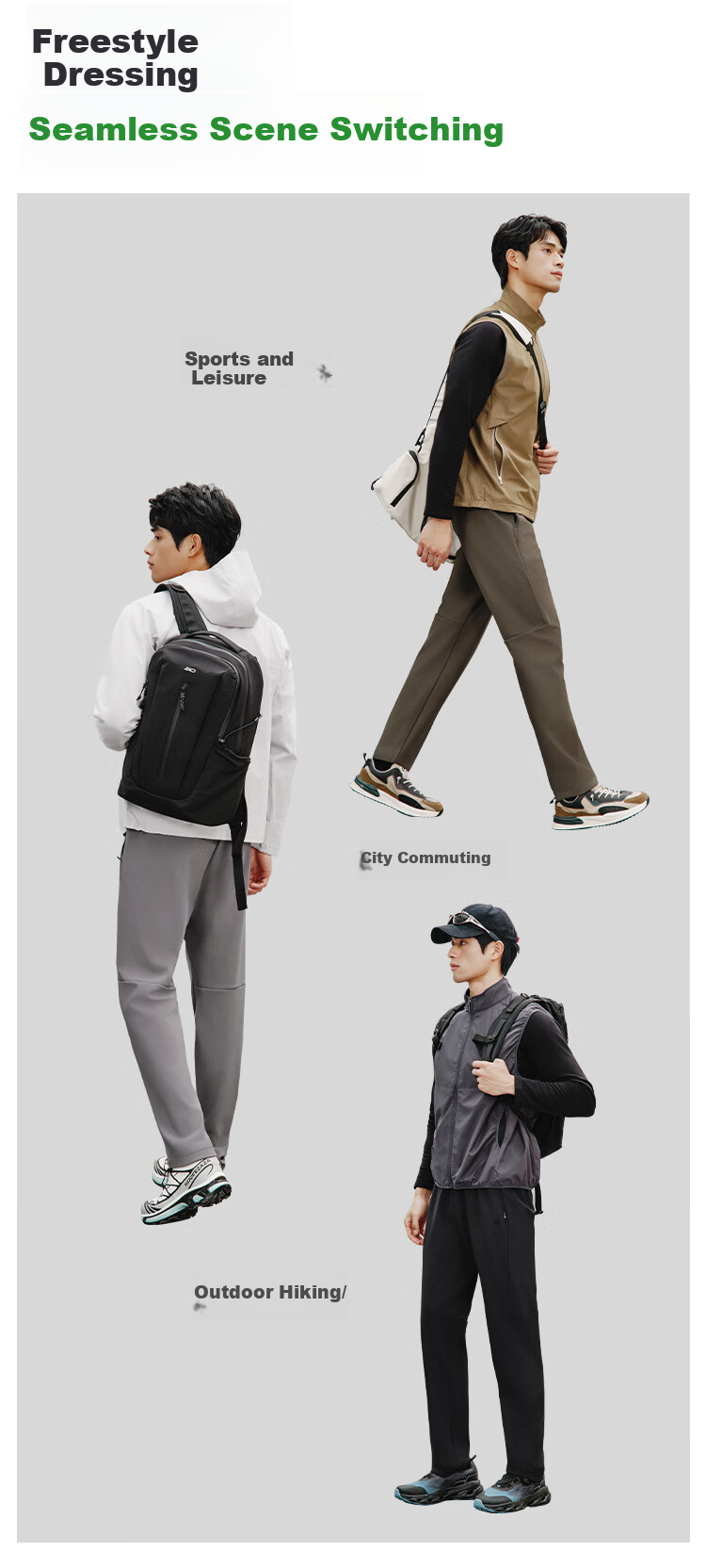 JD Jingzao Water-Resistant Sports Pants 25 Autumn Winter New Straight Outdoor Durable Running Casual Thick Fleece Gray 3XL 17