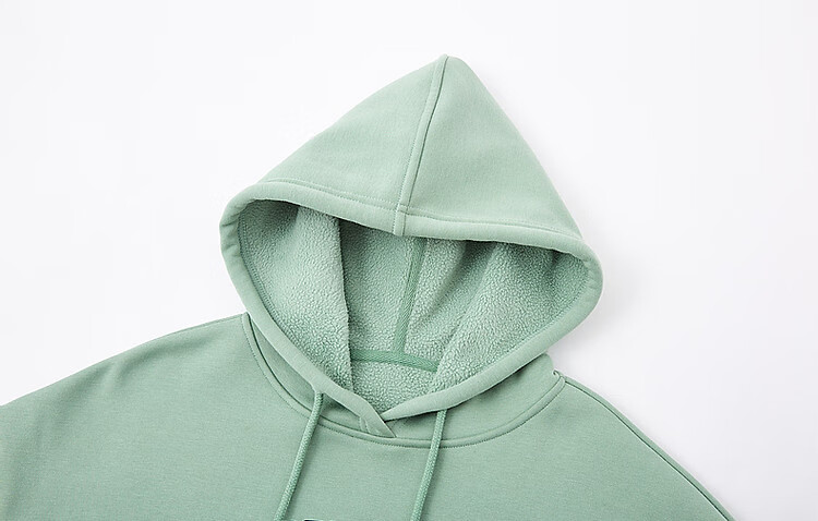 Dme Winter Casual Hooded Letter Animal Towel Embroidery Fleece-Lined Warm Sweatshirt Women's Top, Light Water Green, XL 19
