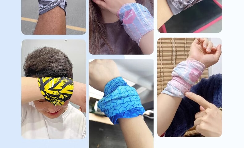 LI-NING Cooling Wristband Sports Fitness Sweat Absorbing Wrist Towel Running Quick-Dry Towel Bench Press Badminton Protective Gear 15