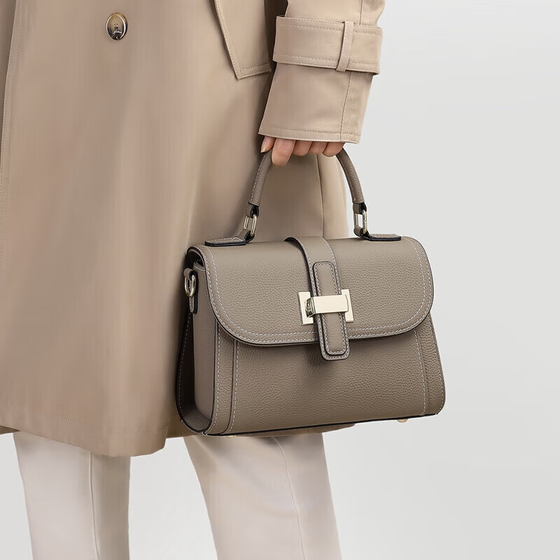 Aiqinghai Leather Handbag, Women's Crossbody Bag, Shoulder Bag, Large Capacity, Practical Birthday And Mother's Day Gift for Mom