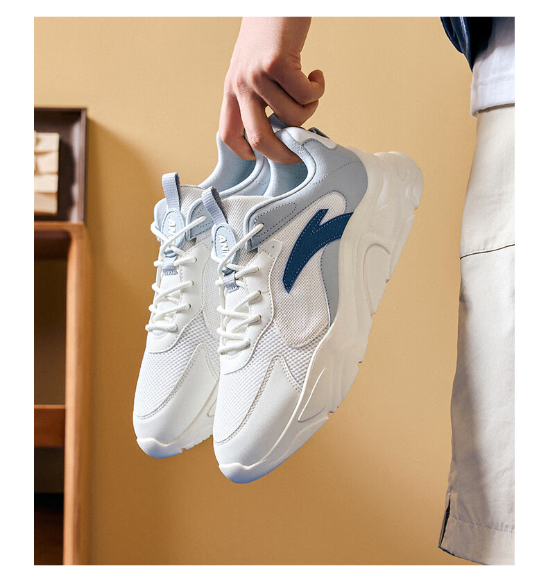Anta Little Millennium Men's Casual Shoes Summer Mesh Breathable Thick Sole Height Increasing Commuter Dad Running Sports Shoes 8