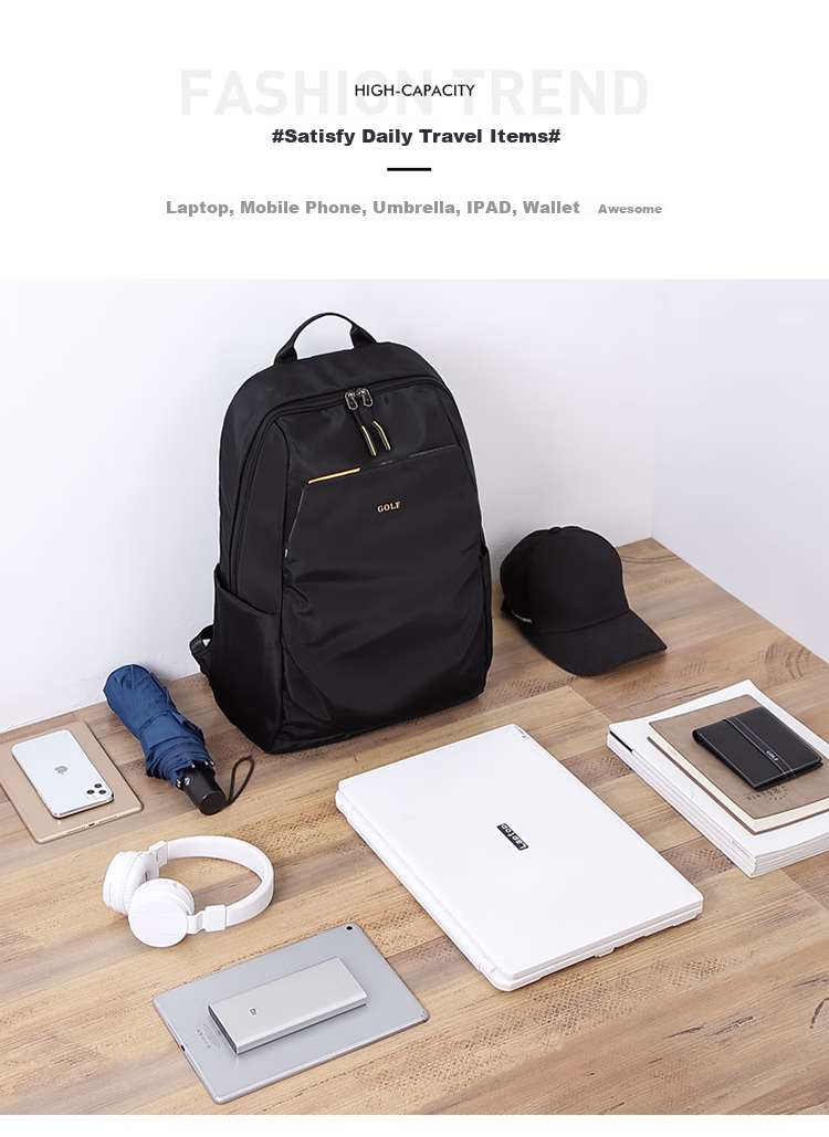 GOLF Backpack for Men, Water-Resistant Travel Backpack, 15.6-Inch Laptop Bag, Student Schoolbag, Commuter Business Trip Backpack 6