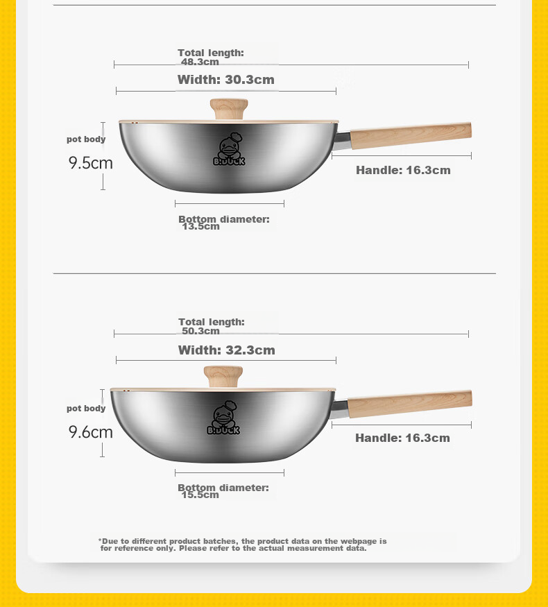 COOKER KING 316 Stainless Steel Wok 32cm Non-Stick Flat Bottom Frying Pan Compatible with Gas Stove, Induction Cooker And Electric Cooktop 16