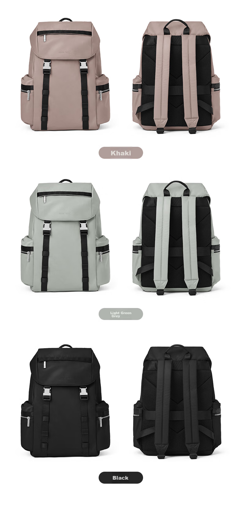 90Fen Casual Sports Backpack, Retro Large Capacity Travel Fitness Lightweight Backpack for Men And Women, Black 11