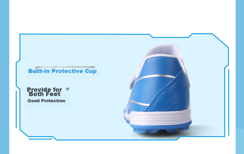 Li-Ning Children's Soccer Shoes for Ages 6-12, Molded Studs TF Professional Training Shoes for Elementary School Students, Big Kids Boys And Girls Velcro Sneakers Size 31 35