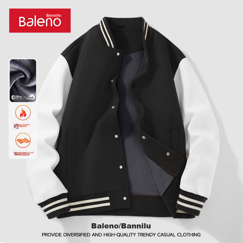 Baleno Men's Jacket, Spring And Autumn Style, Loose-Fitting American Street Style Baseball Jacket for Men, Pilot Jacket for Me 9