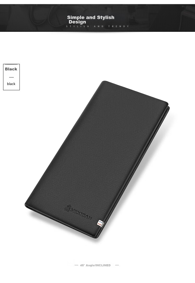 MEXICAN Genuine Top-Grain Leather Wallet for Men, Long Style Billfold, High-End Gift Box, Birthday Present for Boys And Fathers 9