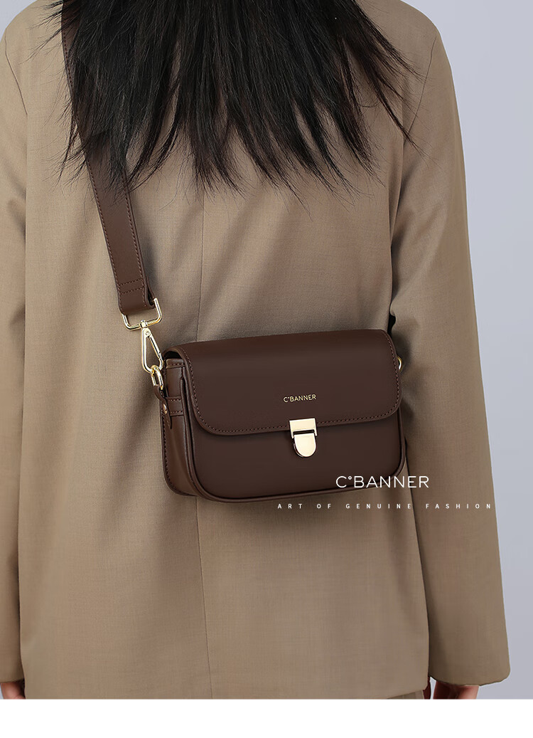 C.BANNER Leather Handbag, Women's Crossbody Bag, Shoulder Bag, Small Satchel for Women, Brand Birthday Mother's Day Gift, Practical Present for Mom 1