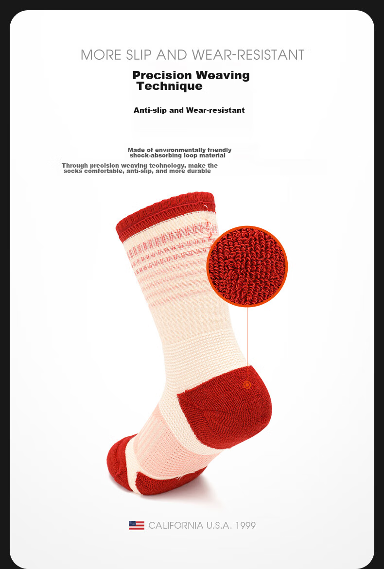 TFO Competition-Grade Outdoor Socks, Comfortable And Durable Sports Running Socks, Hiking And Mountaineering Socks 2202395, Women's Red 5