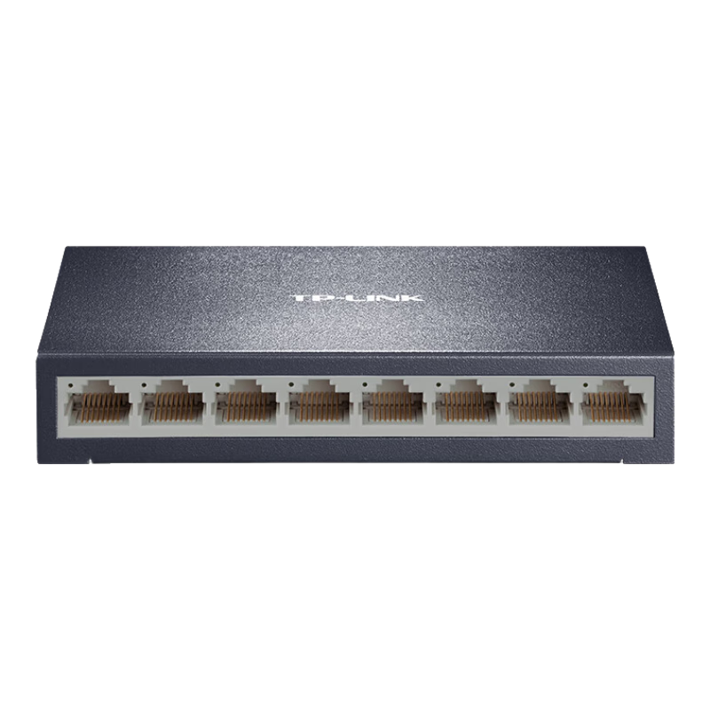 TP-LINK 8-Port 100Mbps Switch, Surveillance Network Cable Splitter, Metal Body, TL-SF1008D