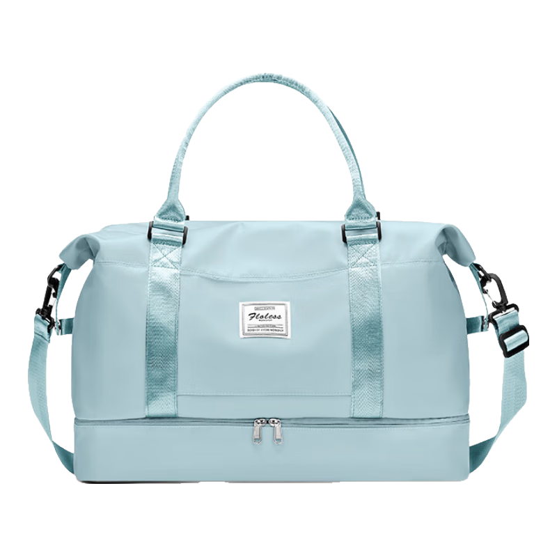 Landcase Handheld Travel Bag for Women, Large Capacity Sports Fitness Bag with Wet And Dry Separation, Maternity Bag, Luggage Bag for Men, 4058 Light Blue