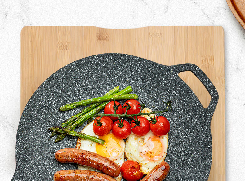 E-Rover Tea Brewing Tray, Grill Pan, Barbecue Plate, Korean-Style Grilled Meat Pan, Portable Stove Maifan Stone Grilling Pot 10