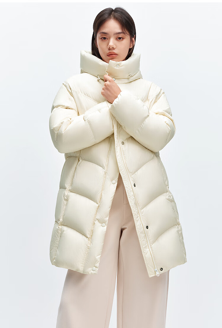Taipingniao Women's down Jacket with Hood, Puffer Winter Warm Coat, Pink Short Style, XS 34