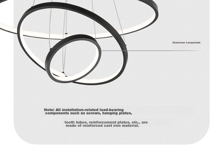 NVC Pendant Light, Modern Minimalist Chandelier, Bar Light, Nordic Style Decorative Lamp, Fashionable Dining Pendant Light, 70 Watts 16