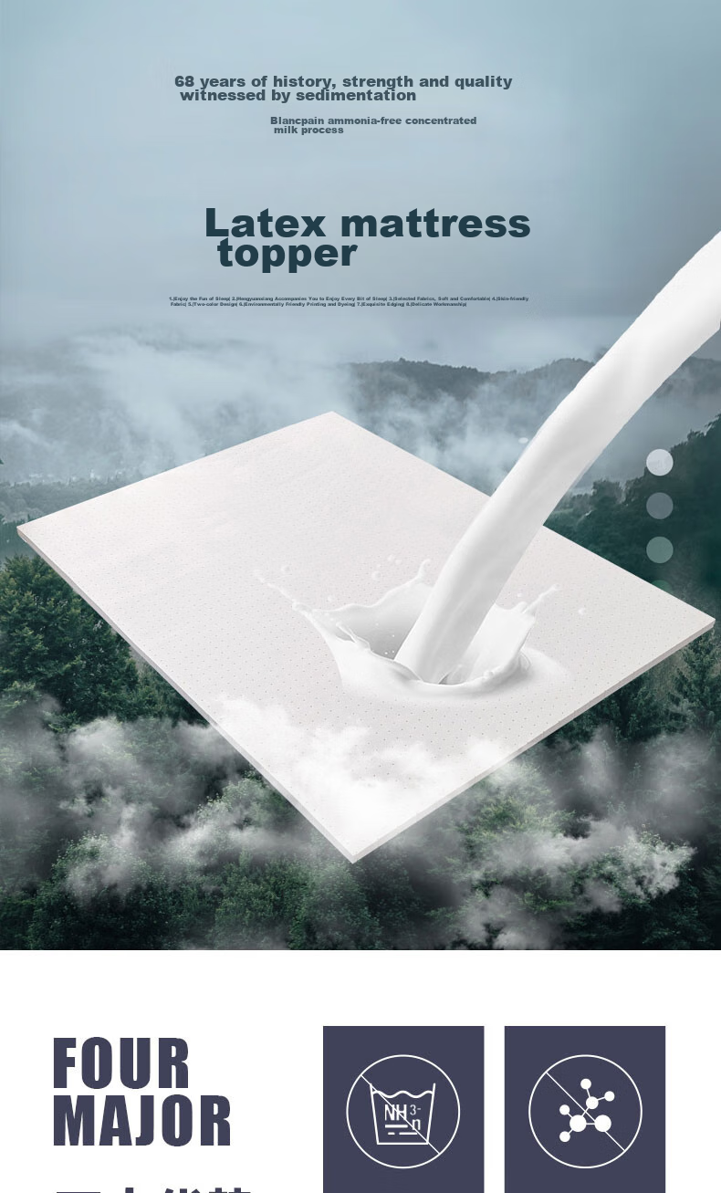 Baopo Latex Mattress, Imported from Thailand, Natural Rubber, Single Bed for Students' Dormitory, Mattress Pad, 90*190*3cm 1