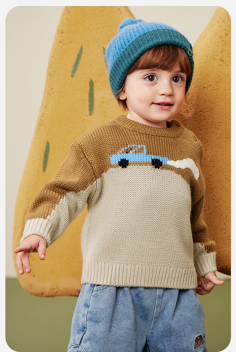 Minibala Artist Collaboration Kids Soft Knit Sweater 2025 Winter Skin-Friendly Warm Cute Top 2
