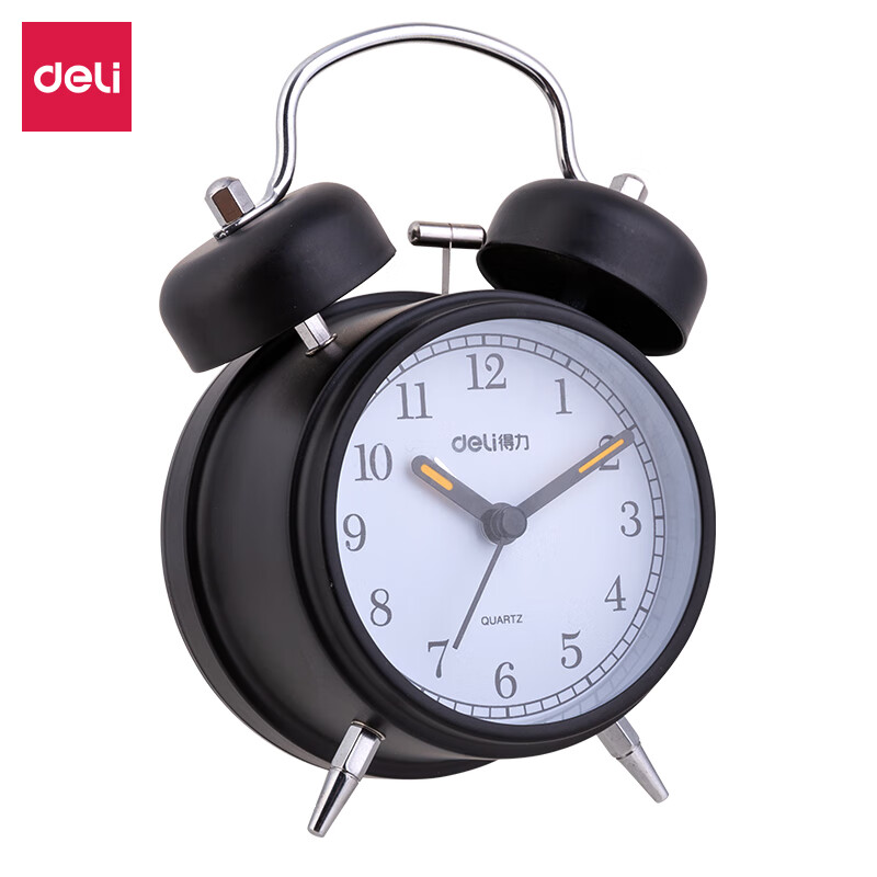 Deli Large Luminous Alarm Clock for Bedroom Lazy Bedside Clock, Student-Specific Wake-Up Device, Traditional Clock, Kindergarten Graduation, Random Color, 9025 Back-To Gift