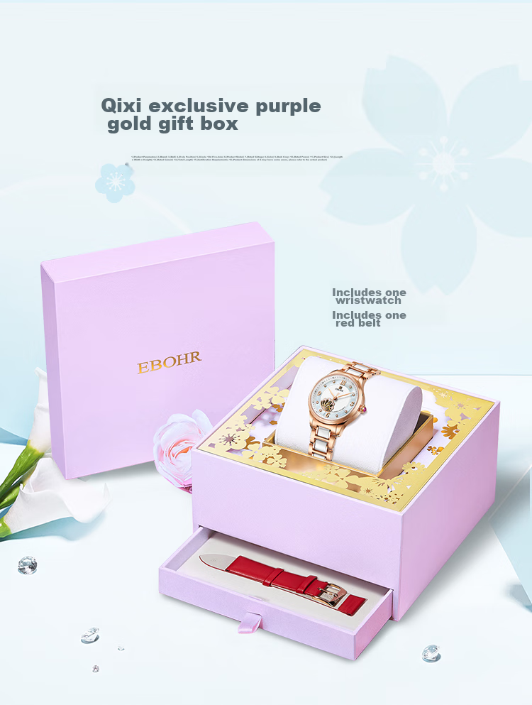 EBOHR Women's Watch, Shell Skeleton Ladies Mechanical Watch, Birthday Mid-Autumn Festival Gift, 50690121 for Girlfriend 3