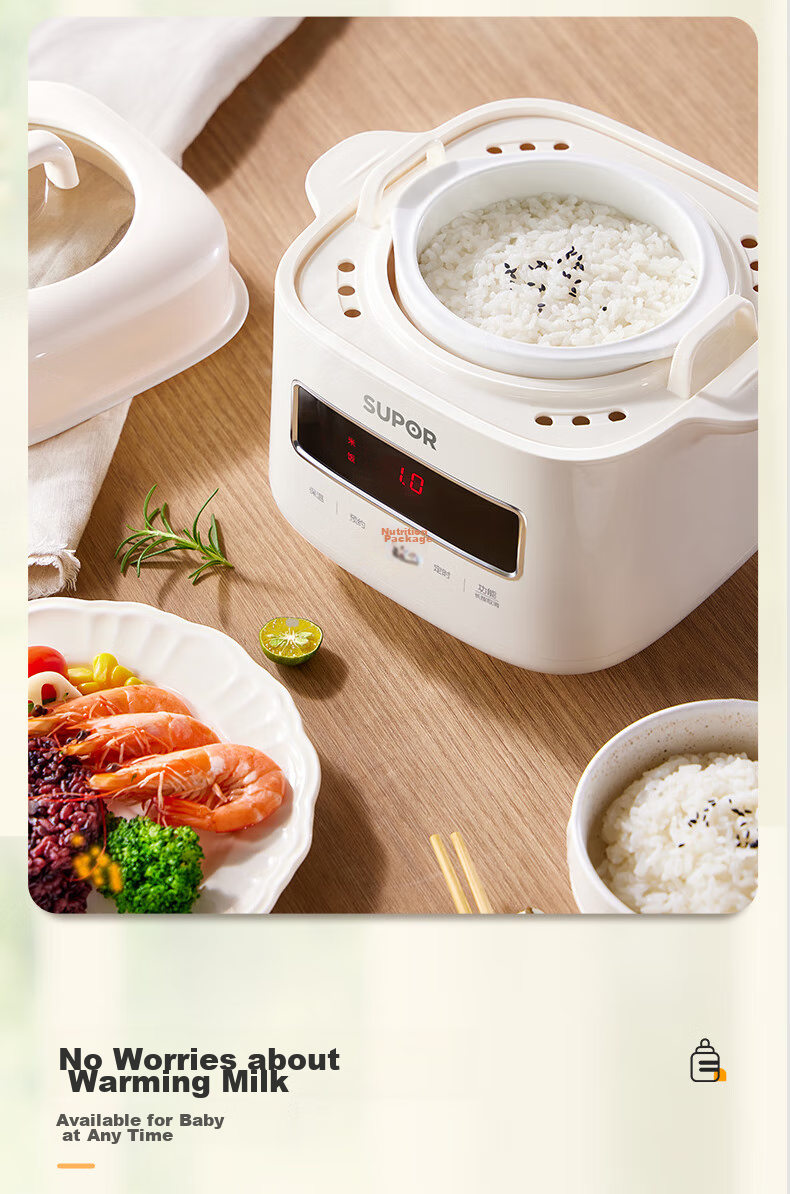 SUPOR Electric Stew Pot, Electric Stew Cup, Double Boiler, Soup Pot, Bird's Nest Stew Cup, Soup Stew Pot, Soup Stew Cup Steamer, Baby Food Cooker DZ10YC866 10