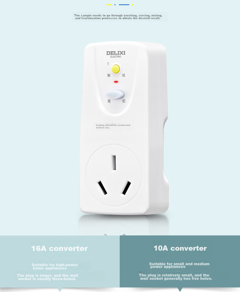 DELIXI Leakage Protector Plug, Wiring Anti-Leakage Plug, Leakage Protector, 10A, Self-Wiring Required, No Switch 4
