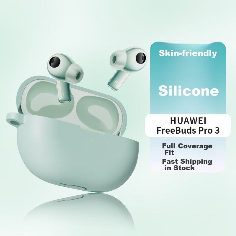 ESCASE Huawei FreeBuds Pro 3 Protective Case, Bluetooth Earphone Storage Box, Liquid Silicone Soft Shell, Full Coverage Shockproof Ultra-Thin Protective Case, I9 Yachuan Blue