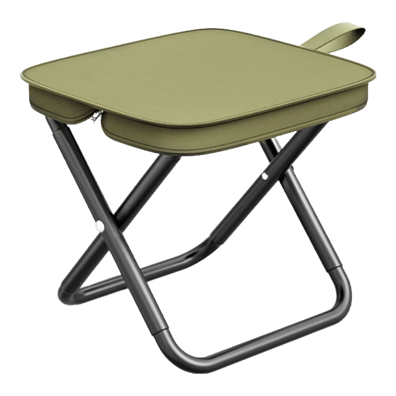 Grsaed Outdoor Folding Chair Portable Camping Stool Fishing Chair Sketching Chair Picnic Travel Metro Military Green Small Size