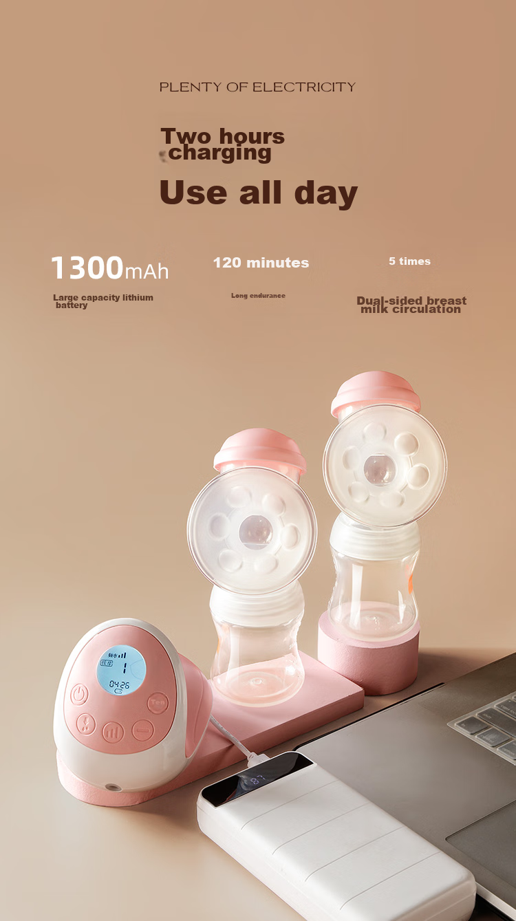MyCarol Dual-Sided Variable Frequency Electric Breast Pump, High Suction Power, Painless, Fully Automatic Milk Extractor And Lactation Device XN-D262 14