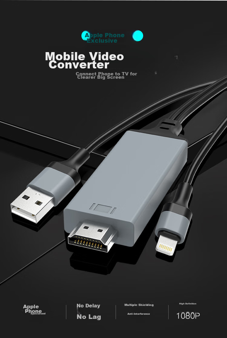 LinkStone Wired Screen Mirroring Adapter, Apple Lightning to Android Type-C to HDMI Screen Mirroring Cable, 3-In High-Definition Conversion Cable for Phone to TV And Monitor Display 1